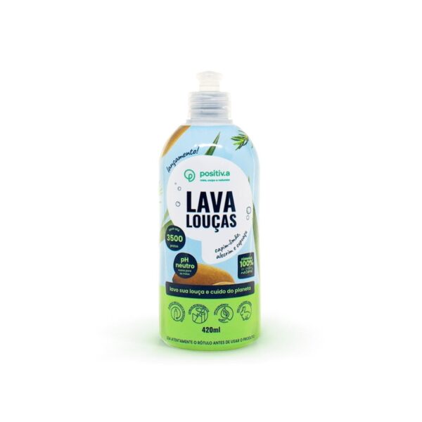 Detergente Lava-Louças Biodegradável Capim-Limão 420ml | Positiv.A