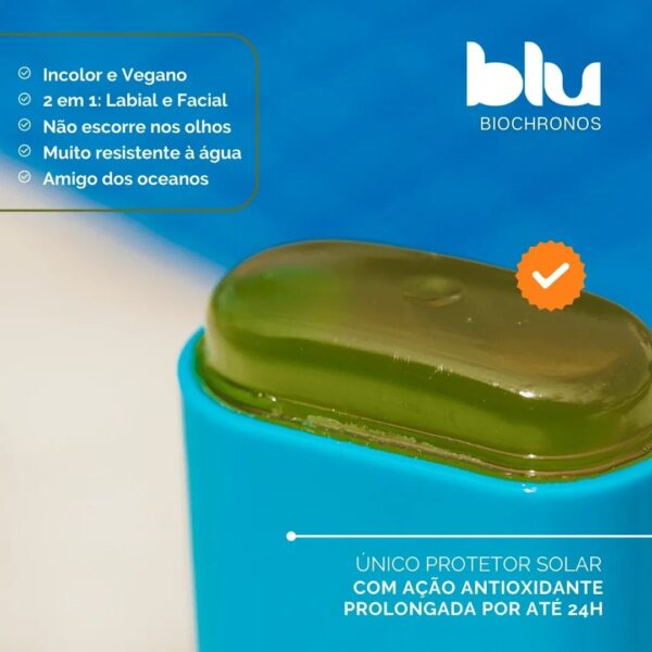 Protetor Solar em Bastão Blu Biochronos Fps 40 (Facial e Labial)