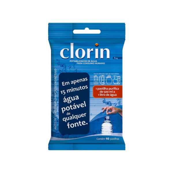 Pastilhas Purificadoras de Água | Clorin | Cartela Com 10 Pastilhas