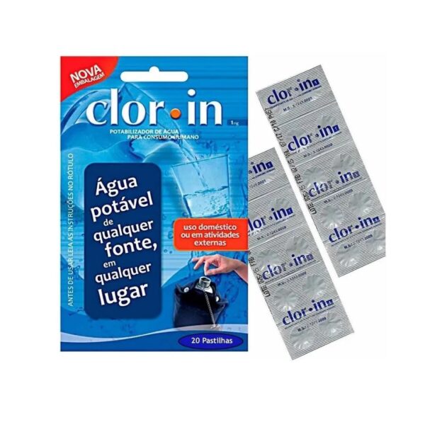 Pastilhas Purificadoras de Água | Clorin | Cartela Com 10 Pastilhas