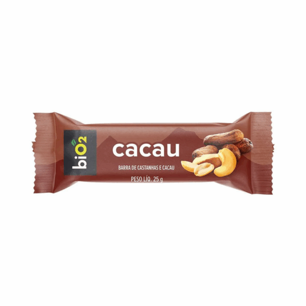 Barrinha de Castanhas e Frutas | Cacau 25g | Bio2