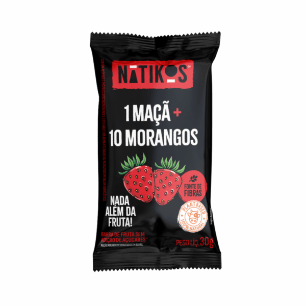 Barra de Frutas Maçã e Morango 30g | Natikos