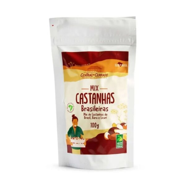 Mix de Castanhas Brasileiras 100g | Baru, Pará e Lucuri | Central do Cerrado