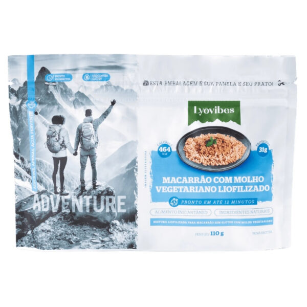 Macarrão com molho vegetariano Macarrão com Molho Vegetariano Liofilizados| Lyovibes