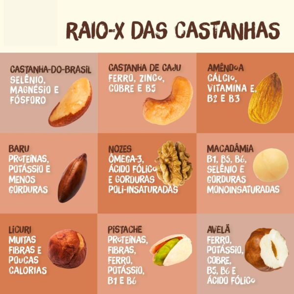 Mix de Castanhas Brasileiras 100g | Baru, Pará e Lucuri | Central do Cerrado