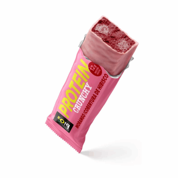Protein Crunchy Morango com Cobertura de Hibisco 50g | Bio2