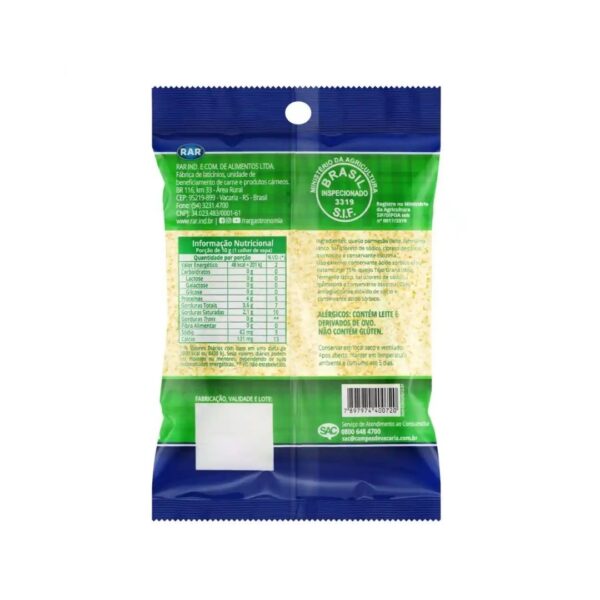 Queijo Parmesão Ralado 10g | Campos de Vacaria