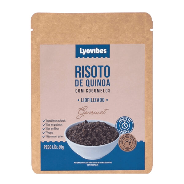 Risoto de Quinoa com cogumelos Risoto de Quinoa com Cogumelos Liofilizados | Lyovibes
