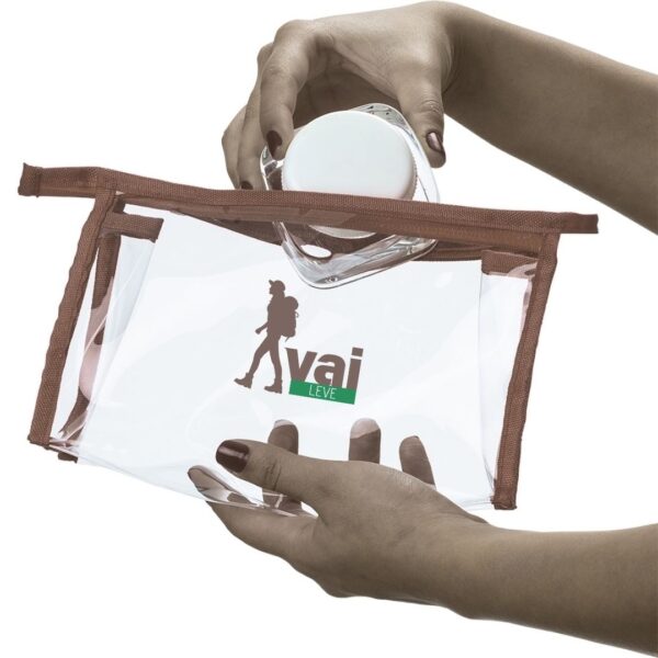 Necessaire Transparente E Impermeável Vai Leve | Padrão Aeroporto