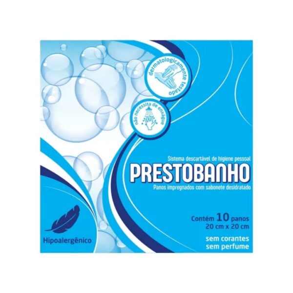 Toalha para Banho a Seco Pacote com 10 Unidades | Prestobanho