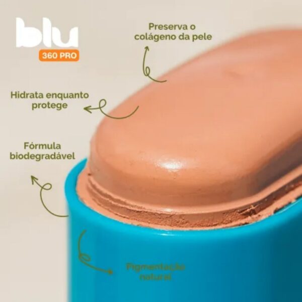 Protetor Solar Facial Blu com cor (2) Protetor Solar em Bastão FPS50 | COM COR | Blu