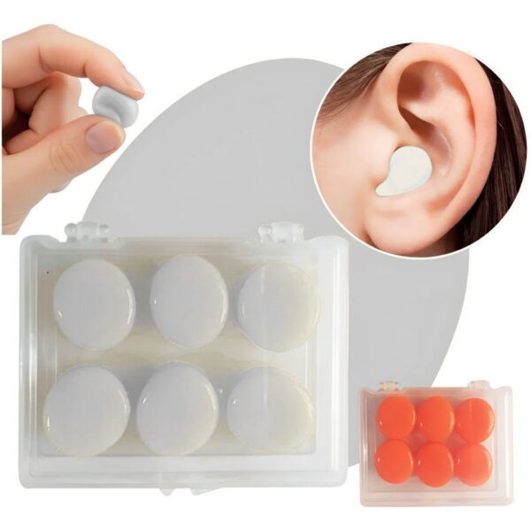 Protetor Auricular Moldável Anti Ruídos e à Prova D’Água | 3 Pares