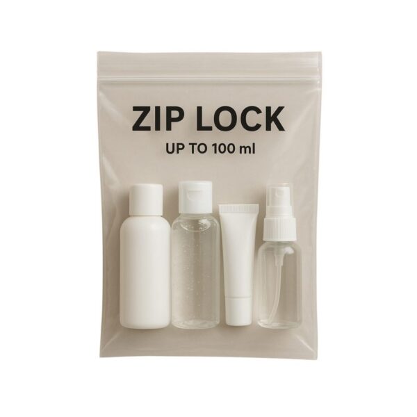 Saquinho Ziplock Transparente Padrão Aeroporto | 2 Unidades