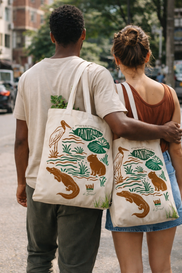 Passeio urbano com bolsas do Pantanal Ecobag vai LEVE | Biomas do Brasil | Pantanal