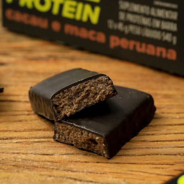 bio2 cacau e maca peruana (3) Barra de proteína sabor Cacau e Maca peruana 45g | bio2