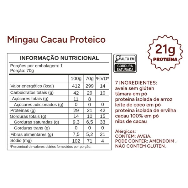 Mingau Instantâneo MaiMai | Cacau Super Proteico (21g de proteína)