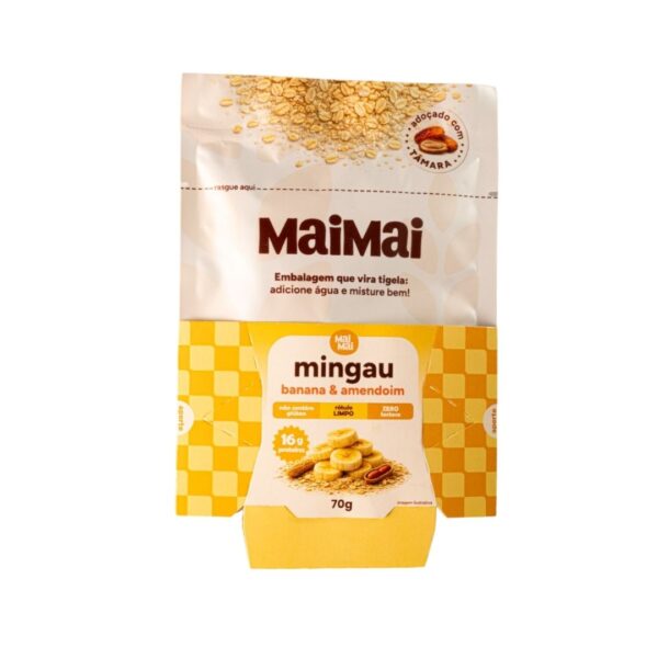 Mingau Instantâneo MaiMai | Banana e Amendoim (16g de proteína)