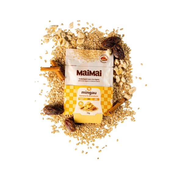 Mingau Instantâneo MaiMai | Banana e Amendoim (16g de proteína)