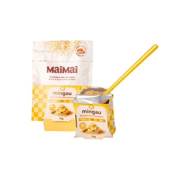 Mingau banana e amendoim Mingau Instantâneo MaiMai | Banana e Amendoim (16g de proteína)